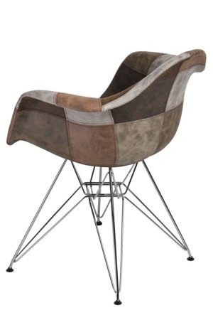 Krzesło P018 Patchwork inspirowane DAR brązowy