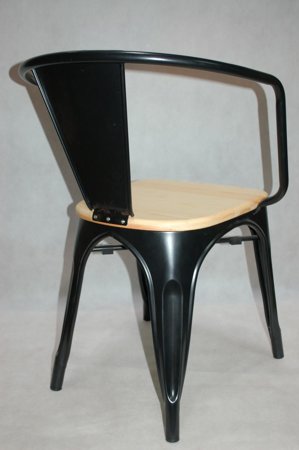 Krzesło Paris Arms Wood czarne sosna nat
