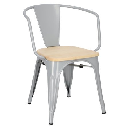 Krzesło Paris Arms Wood sosna naturalna/srebrny