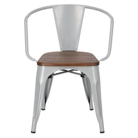 Krzesło Paris Arms Wood sosna orzech/szary jasny