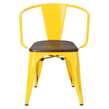 Krzesło Paris Arms Wood sosna szczotkowana/żółty