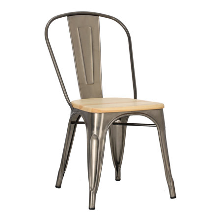 Krzesło Paris Wood metaliczne sosna naturalna