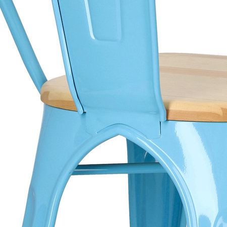 Krzesło Paris Wood sosna naturalna/niebieski