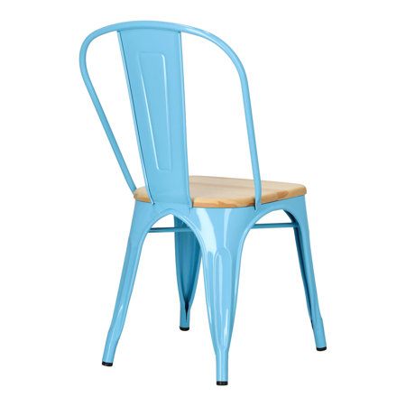 Krzesło Paris Wood sosna naturalna/niebieski