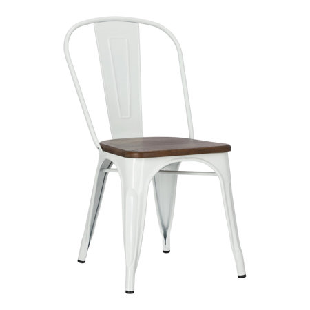 Krzesło Paris Wood sosna orzech/biały