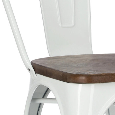 Krzesło Paris Wood sosna orzech/biały