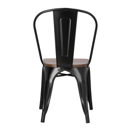 Krzesło Paris Wood sosna orzech/czarny