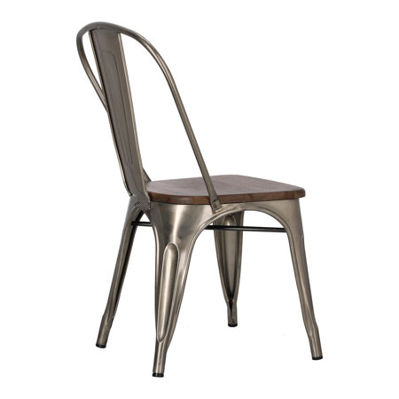 Krzesło Paris Wood sosna orzech/metaliczny