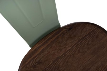 Krzesło Paris Wood sosna orzech/zielony jasny