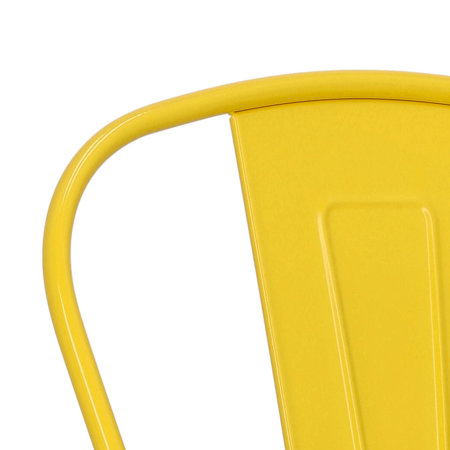 Krzesło Paris Wood sosna orzech/żółty metalowe