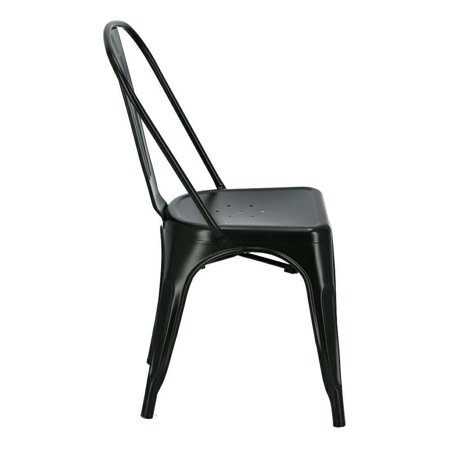 Krzesło Paris inspirowane Tolix czarne metalowe