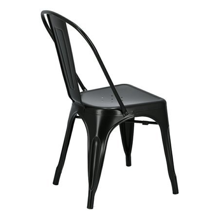 Krzesło Paris inspirowane Tolix czarne metalowe