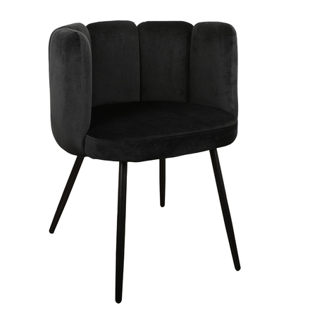 Krzesło Paume czarne tkanina Velvet