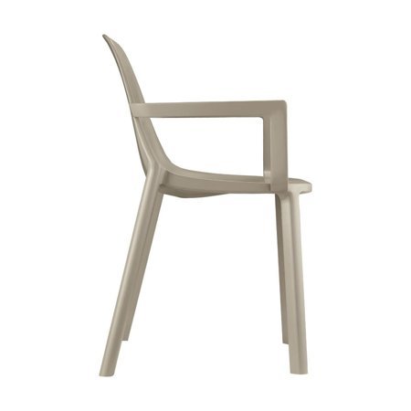 Krzesło Piu Arm beżowe z tworzywa