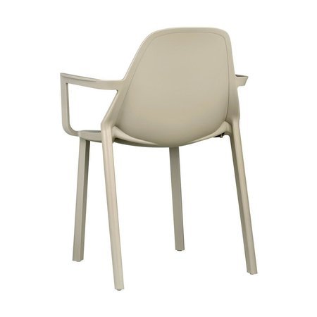 Krzesło Piu Arm beżowe z tworzywa