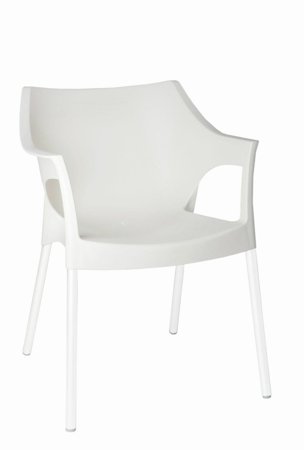 Krzesło Pole Deluxe białe z tworzywa