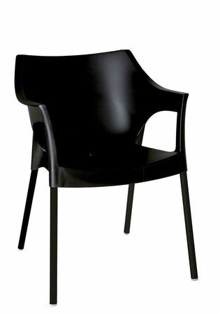 Krzesło Pole Deluxe czarne z tworzywa