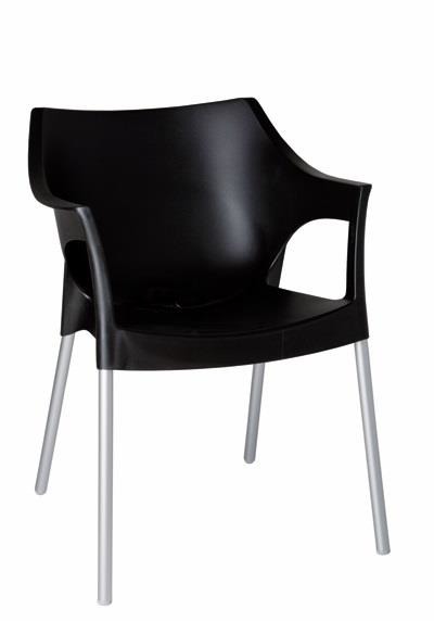 Krzesło Pole czarne nowoczesne