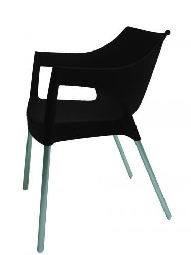 Krzesło Pole czarne nowoczesne