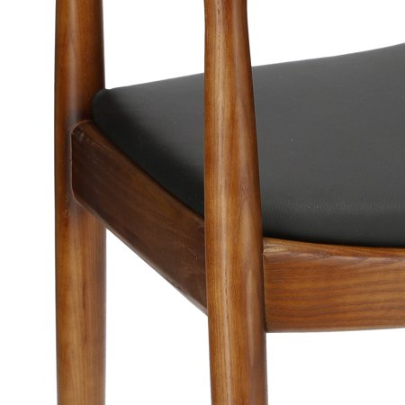 Krzesło President inspirowane Kennedy brązowy ciemny drewniane