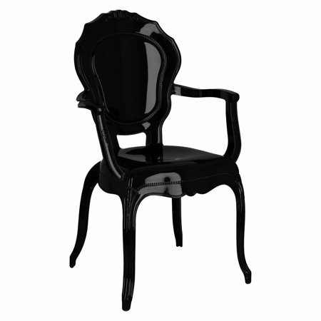 Krzesło Queen Arm czarne z tworzywa