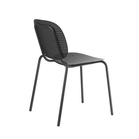 Krzesło SI-SI Dots Arm antracyt metalowe