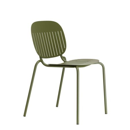 Krzesło SI-SI w paski zielone metalowe