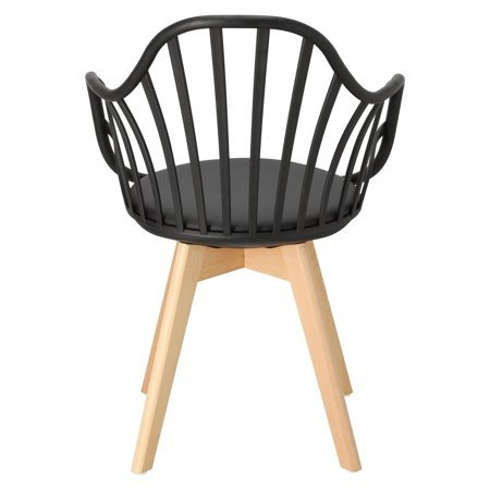 Krzesło Sirena z podłokietnikami czarne