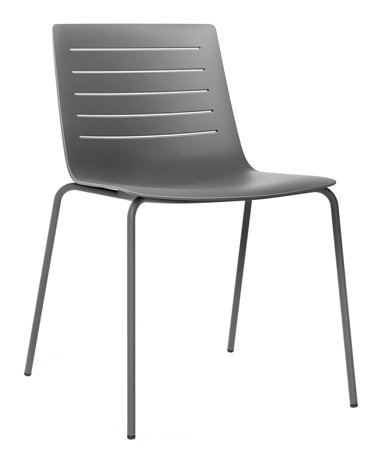 Krzesło Skin 4 szare podstawa czarna z tworzywa