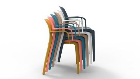 Krzesło Smart białe z tworzywa