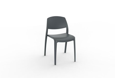 Krzesło Smart szare ciemne z tworzywa