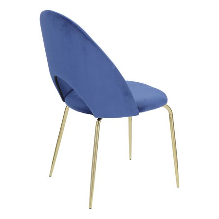 Krzesło Solie Velvet niebieskie/złote tapicerowane