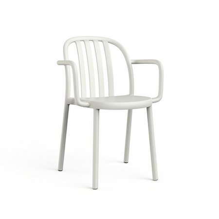 Krzesło Sue Lama z podłokietnikami białe z tworzywa
