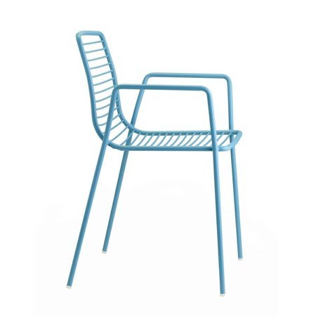 Krzesło Summer Arm niebieskie metalowe