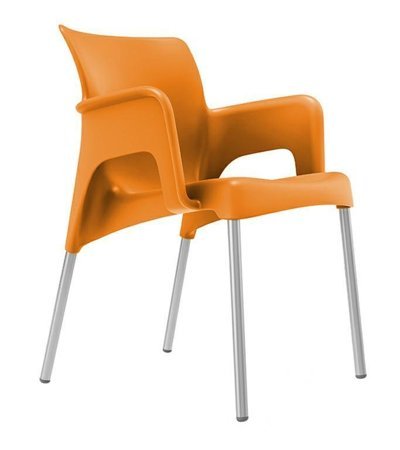 Krzesło Sun pomarańczowe z tworzywa