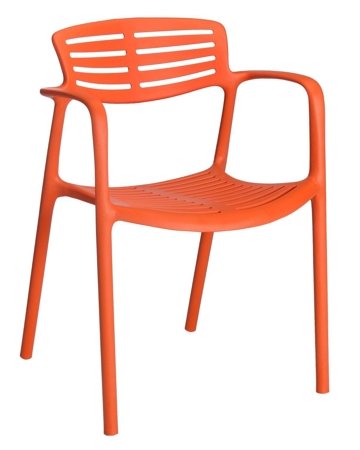 Krzesło Toledo Aire pomarańczowe z tworzywa