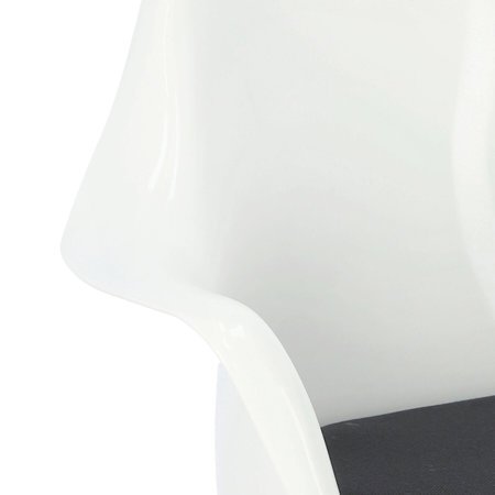 Krzesło TulAr inspirowane Tulip Armchair biały/czarny