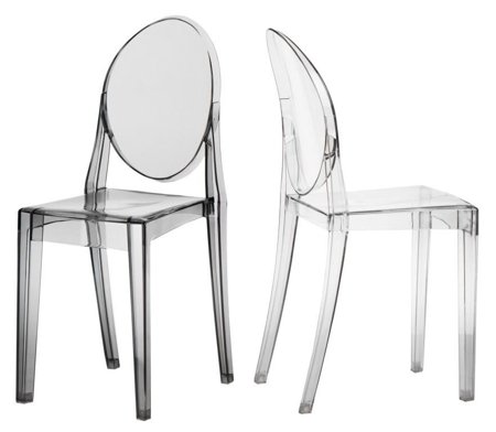 Krzesło Viki inspirowane Victoria Ghost transparentne z tworzywa