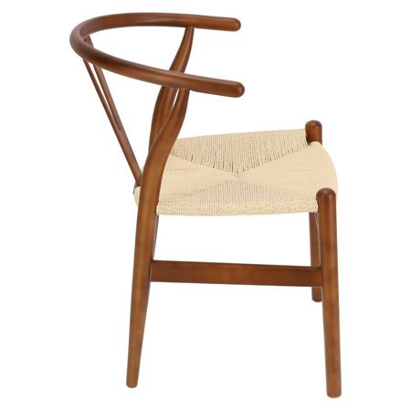 Krzesło Wicker Color naturalny/ciemny brązowy inspirowane Wishbone