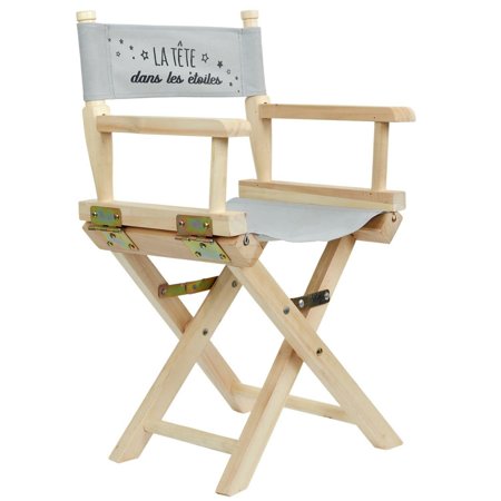 Krzesło dziecięce reżyserskie szare     