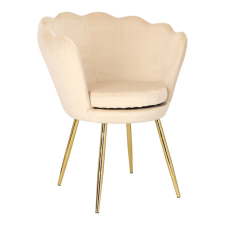 Krzesło muszelka Florencja VIC beżowa