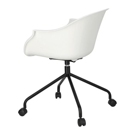 Krzesło na kółkach Roundy białe/czarna O