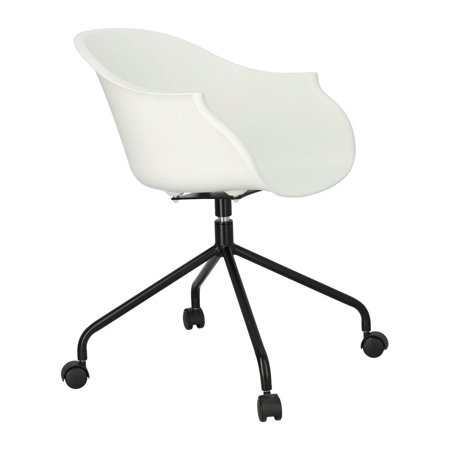 Krzesło na kółkach Roundy białe/czarna O