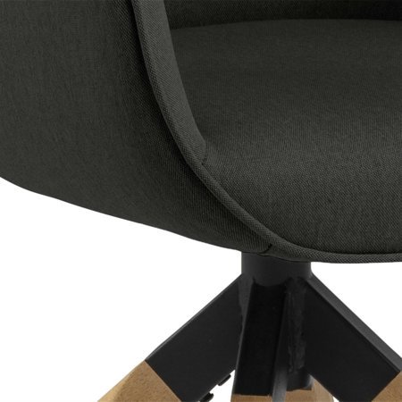 Krzesło obrotowe Aura dark grey auto return tapicerowane