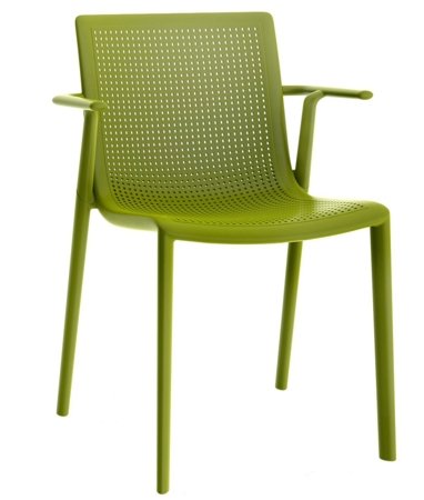 Krzesło z podłokietnikami BeeKat zielone z tworzywa
