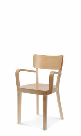 Krzesło z podłokietnikami Fameg Solid B-9449 siedzisko twarde dąb premium
