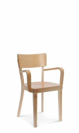 Krzesło z podłokietnikami Fameg Solid B-9449 siedzisko twarde dąb standard
