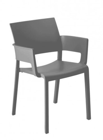Krzesło z podłokietnikami Fiona szary jasny