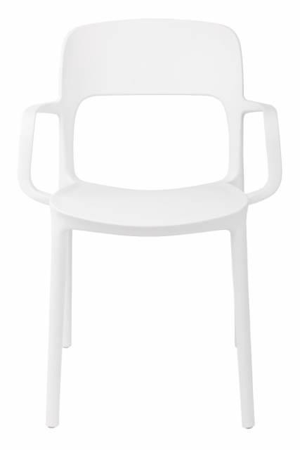 Krzesło z podłokietnikami Flexi białe