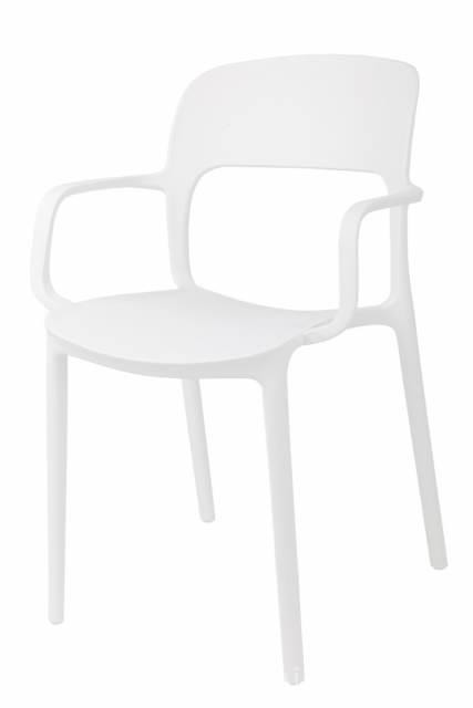 Krzesło z podłokietnikami Flexi białe